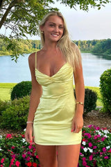 Trendy Coral Satin Homecoming Dress with Figure-Flattering Ruching