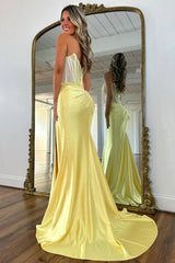 Romantic Blush Pink Crystal Beaded Prom Dress with Strapless Corset and Slit