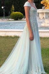 Gorgeous Light Green Sweetheart A-Line Prom Gown with Appliques