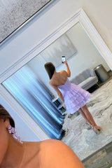 Chic Corset Homecoming Dress with Delicate Lace Detail and Flared Skirt