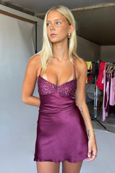 Sparkly Sequin Satin Homecoming Dress with Ruched Bodice and Lace-Up Detail