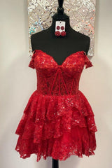 Sweet A Line Party Dress with Layered Skirt and Romantic Embellished Details