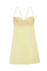 Glamorous Light Yellow A Line Mini Homecoming Dress with Sequin Embellishments