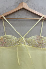 Glamorous Light Yellow A Line Mini Homecoming Dress with Sequin Embellishments