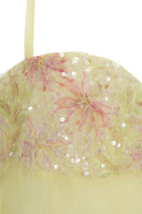 Glamorous Light Yellow A Line Mini Homecoming Dress with Sequin Embellishments