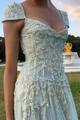 Gorgeous Light Green Sweetheart A-Line Prom Gown with Appliques