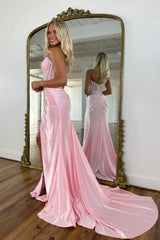 Elegant Blush Pink Beaded Corset Prom Gown with Rhinestone Accents