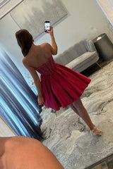 Elegant Beaded Corset Homecoming Dress with Satin Fabric and Sweetheart Bodice