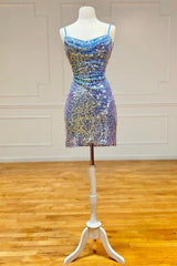 Romantic Sparkly Homecoming Dress with Sequin Detail and Elegant Strap Style