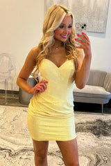 Dreamy Sparkly Sweetheart Homecoming Dress with Beaded Details and Ruched Design