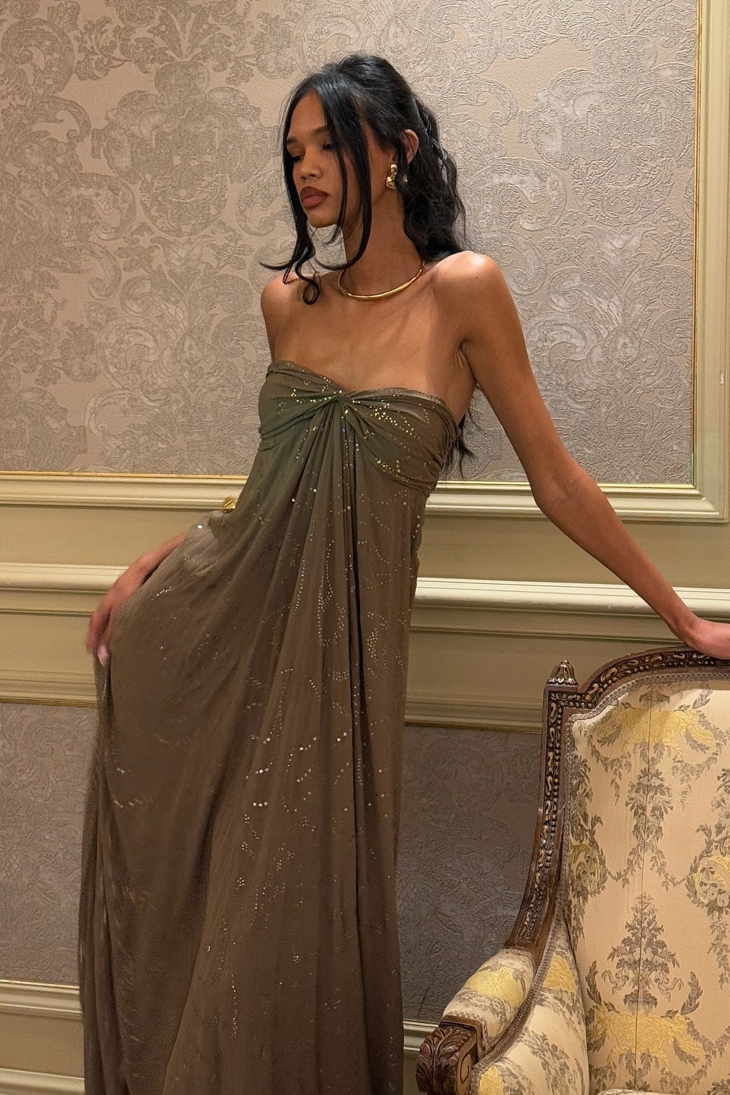 Chic Dark Green Sweetheart A-Line Party Dress with Bead Embellishments